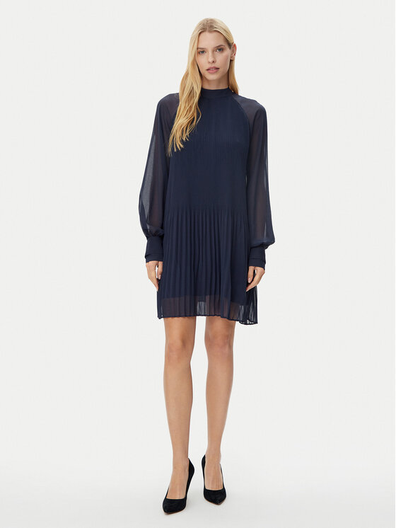 BOSS BOSS Коктейлна рокля Dolumi 50531542 Тъмносин Regular Fit