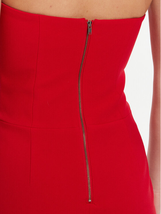BARDOT BARDOT Sukienka koktajlowa 59728DB Czerwony Slim Fit