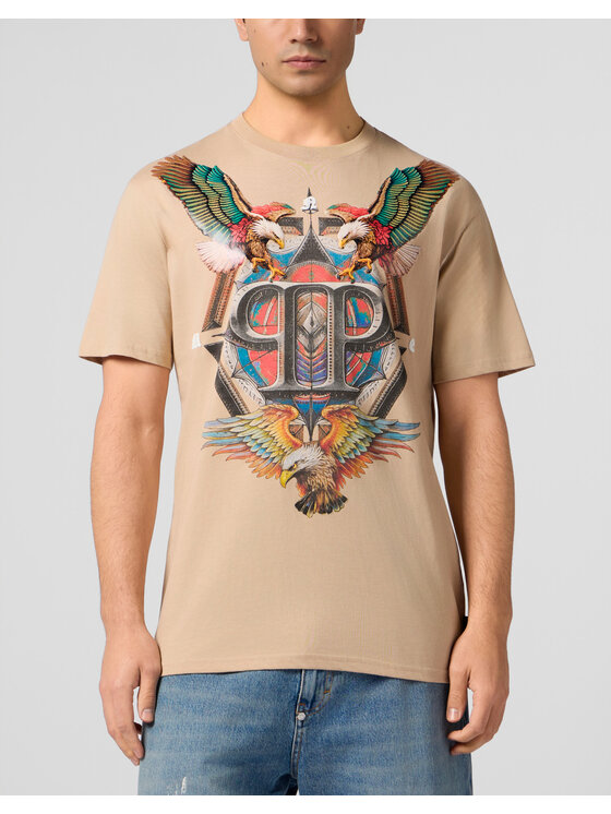 PHILIPP PLEIN PHILIPP PLEIN T-shirt 29023 Beige Regular Fit