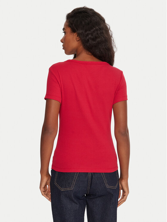 Tommy Jeans Tommy Jeans T-Shirt Essential DW0DW17385 Rosa Slim Fit