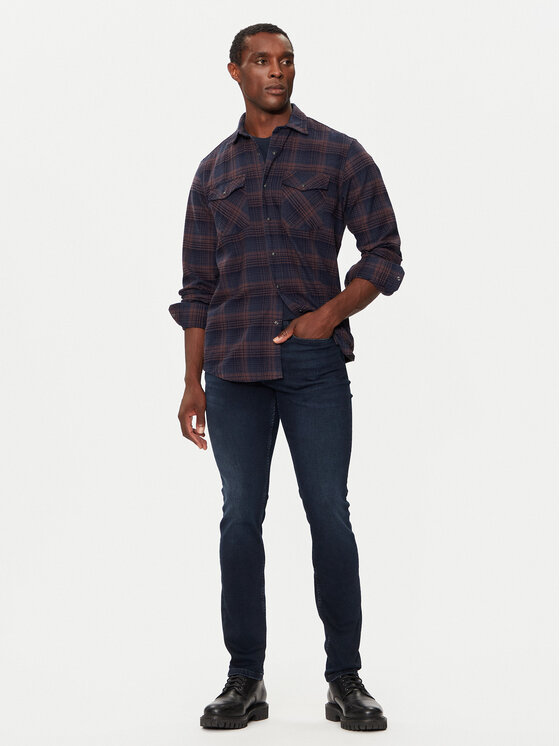 Mustang Mustang Jeansy Frisco 1013613 Granatowy Skinny Fit