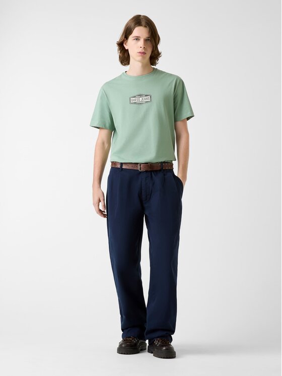 Guess Jeans Guess Jeans T-Shirt 180292 Zelená Classic Fit