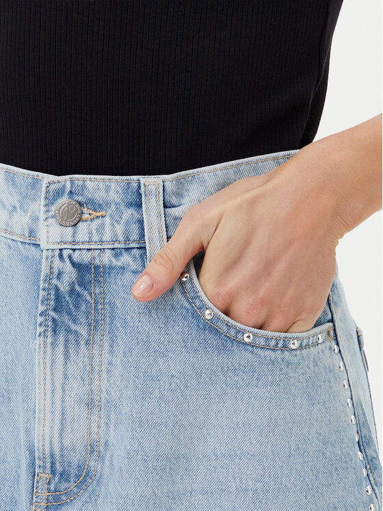 Pepe Jeans Pepe Jeans Džínsová sukňa PL901211 Modrá Regular Fit