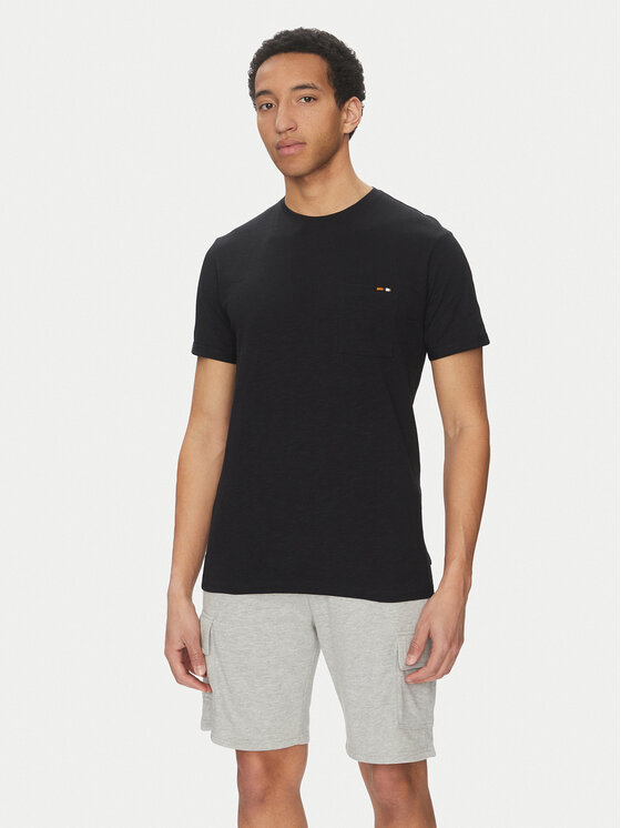 INDICODE INDICODE T-Shirt Inandorra 41-104 Μαύρο Regular Fit