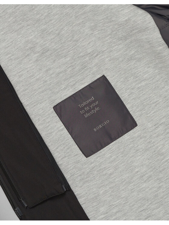 Borgio Borgio Płaszcz nizza Czarny Slim Fit