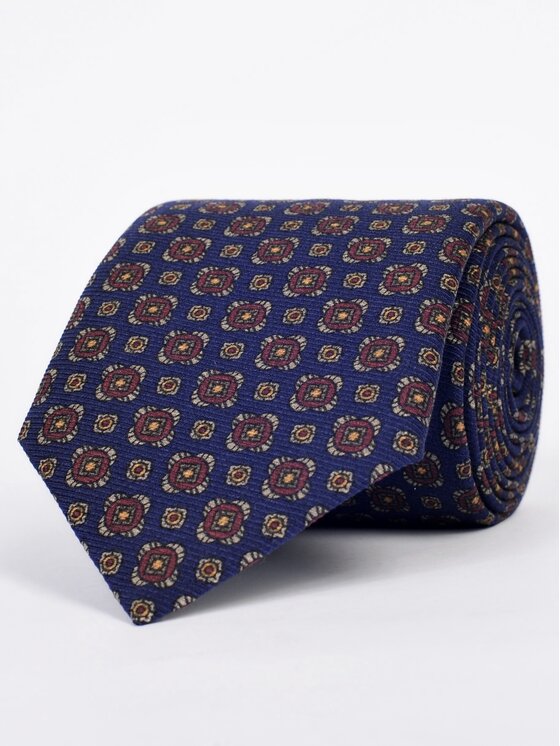 ELSNER ELSNER Krawat JEDWAB ANCIENT MADDER A1077 Granatowy