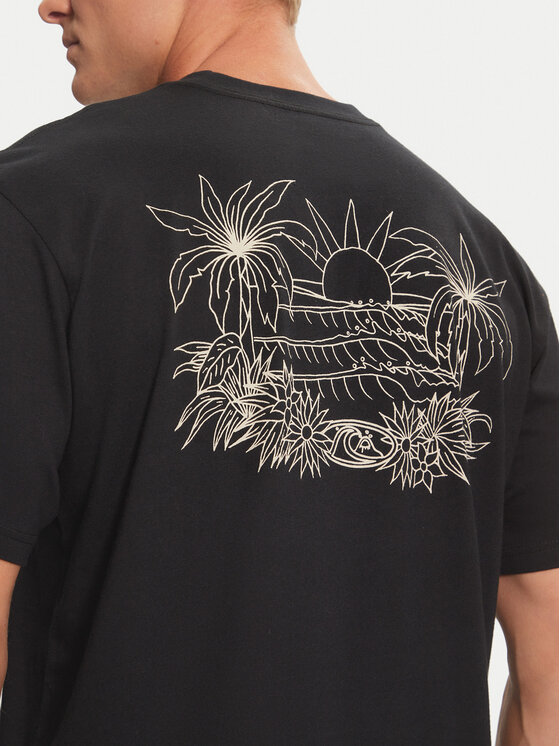 Quiksilver Quiksilver Тишърт Right Point AQYZT09905 Черен Regular Fit