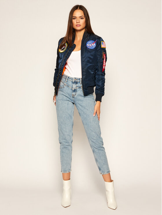 Alpha Industries Alpha Industries Bundy bomber Nasa 168007 Tmavomodrá Regular Fit