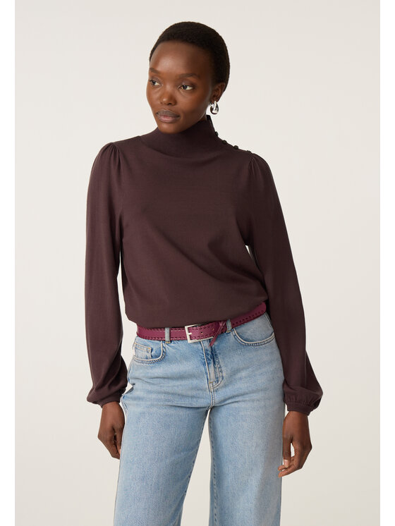 Fabienne Chapot Fabienne Chapot Sweter 7026-1610-173 Brązowy Regular Fit
