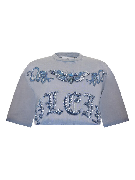 PHILIPP PLEIN PHILIPP PLEIN T-Shirt 29837 Niebieski jasny Regular Fit