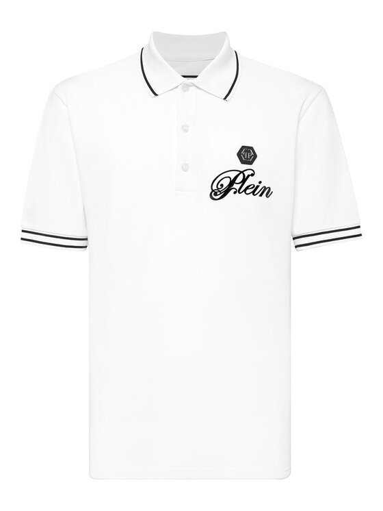 PHILIPP PLEIN PHILIPP PLEIN Polo 26149 Biały Slim Fit