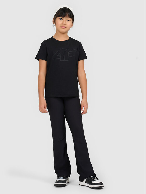 4F 4F T-Shirt BASIC+ Czarny Oversize