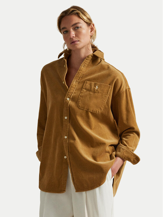 Polo Ralph Lauren Polo Ralph Lauren Košile 211971525001 Hnědá Oversize