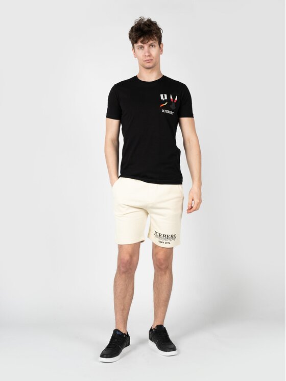 Iceberg Iceberg T-Shirt F0106301 Μαύρο Regular Fit