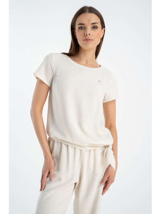 CLICK CLICK Blúzka 10-6901 Béžová Comfortable Fit