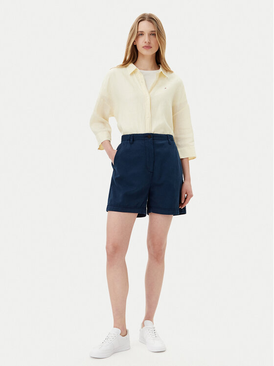 Tommy Hilfiger Tommy Hilfiger Košeľa WW0WW46169 Žltá Loose Fit