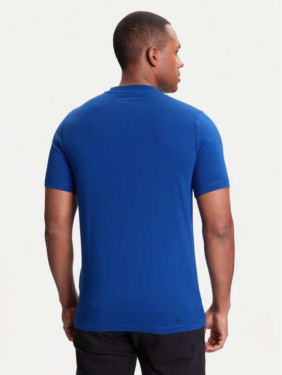 KARL LAGERFELD KARL LAGERFELD T-Shirt 755710 553224 Niebieski Slim Fit