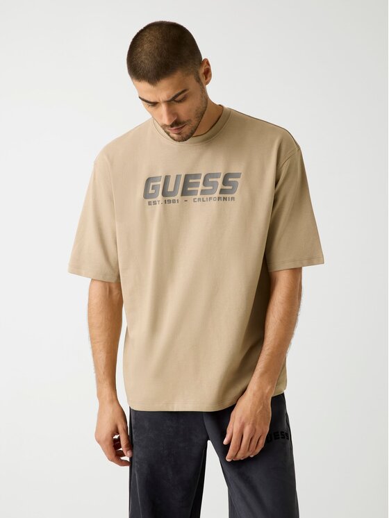 Guess Guess T-Shirt 178405 Brązowy Classic Fit