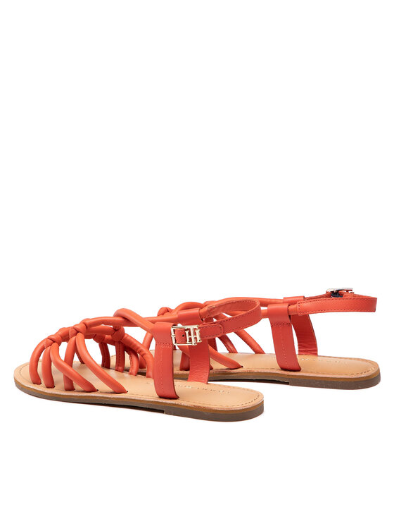 Tommy Hilfiger Сандали Flat Strappy Sandal FW0FW06668 Червен | Modivo.bg