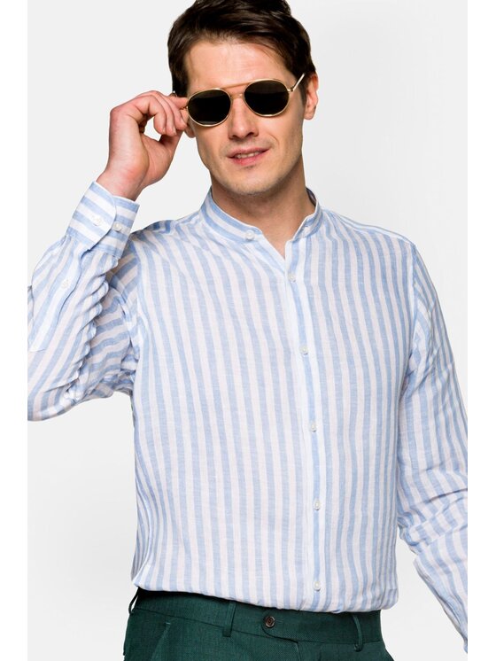 Lancerto Lancerto Koszula Paloma KO073122000014 Niebieski Slim Fit