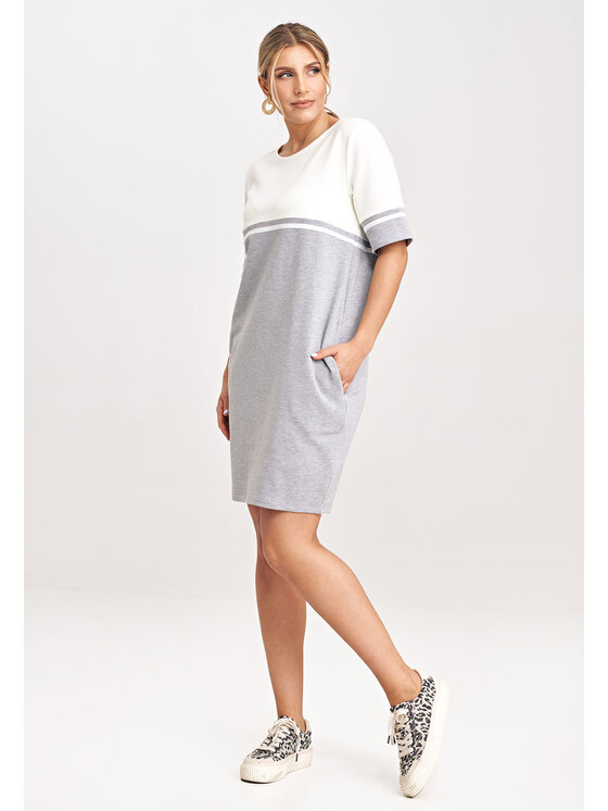 FIGL FIGL Vestito da giorno M1028 Grigio Regular Fit