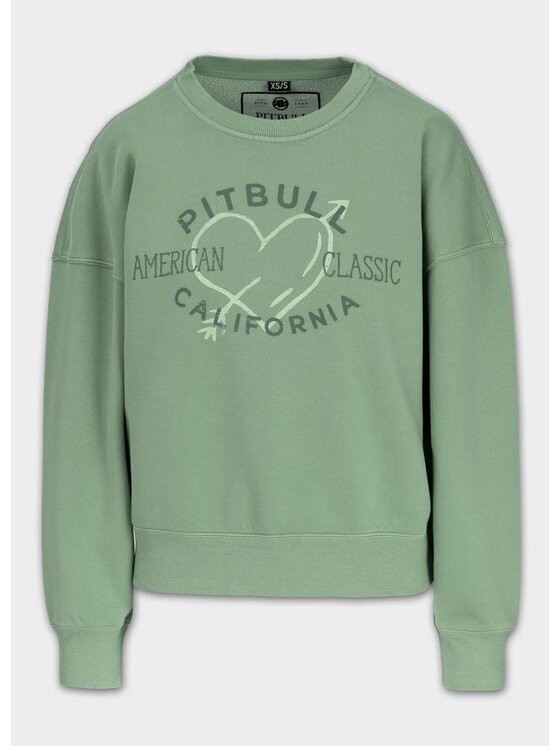 PITBULL PITBULL Bluza MANZANITA HEART Zielony Regular Fit