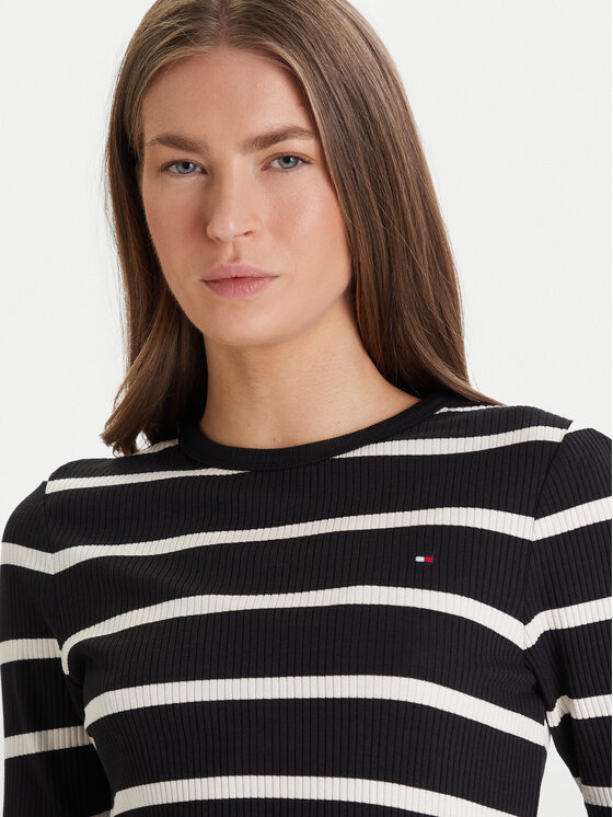 Tommy Hilfiger Tommy Hilfiger Marškinėliai WW0WW47308 Juoda Slim Fit