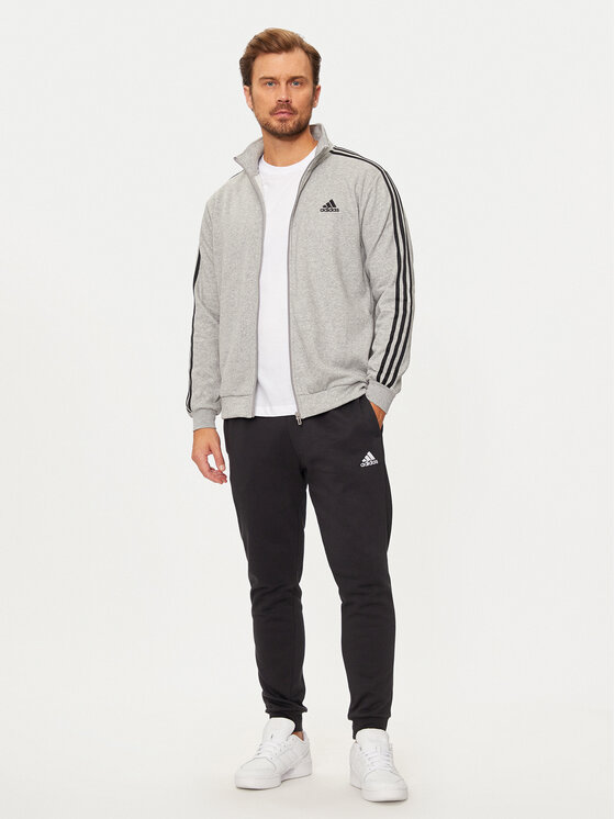 adidas Dres Basic 3 Stripes IA3073 Szary Regular Fit Modivo.pl