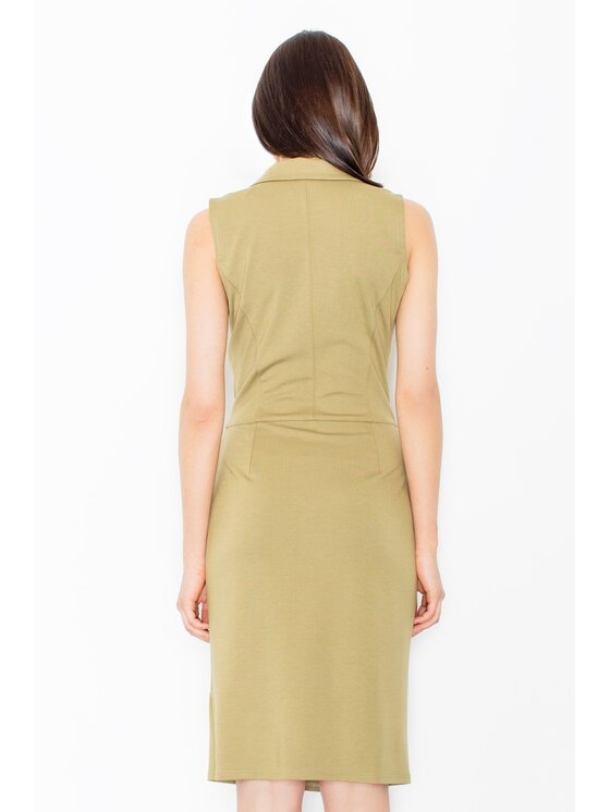 FIGL FIGL Sukienka M443 Khaki Regular Fit