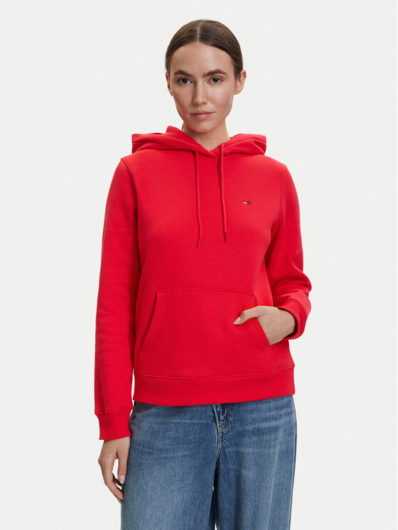 Tommy Jeans Hanorac DW0DW19958 Roșu Regular Fit