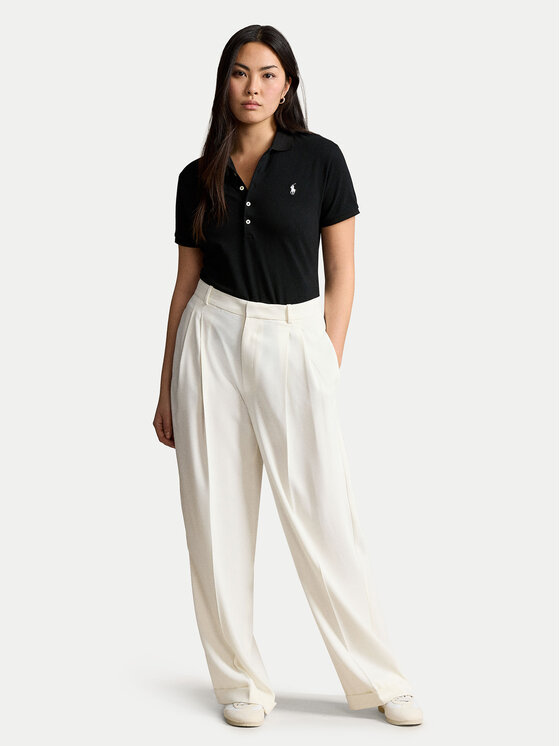 Polo Ralph Lauren Polo Ralph Lauren Тениска с яка и копчета 211870245005 Черен Slim Fit