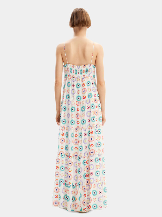 Desigual Desigual Лятна рокля Galactica 24SWVW06 Бял Regular Fit