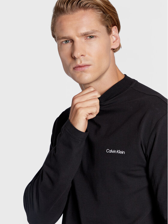 Calvin Klein Calvin Klein Marškinėliai ilgomis rankovėmis K10K110179 Juoda Regular Fit