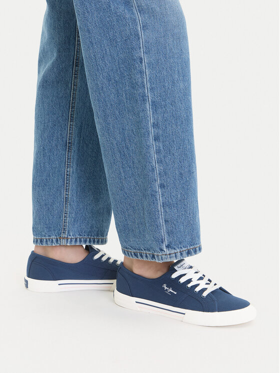 Pepe Jeans Pepe Jeans Tenisówki Brady Basic W PLS31287 Niebieski