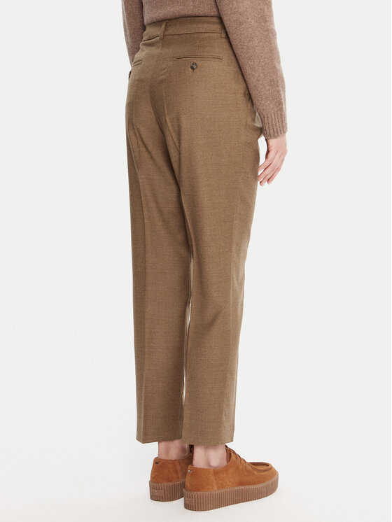 Weekend Max Mara Weekend Max Mara Pantaloni di tessuto Caldaia 2525136152 Marrone Regular Fit