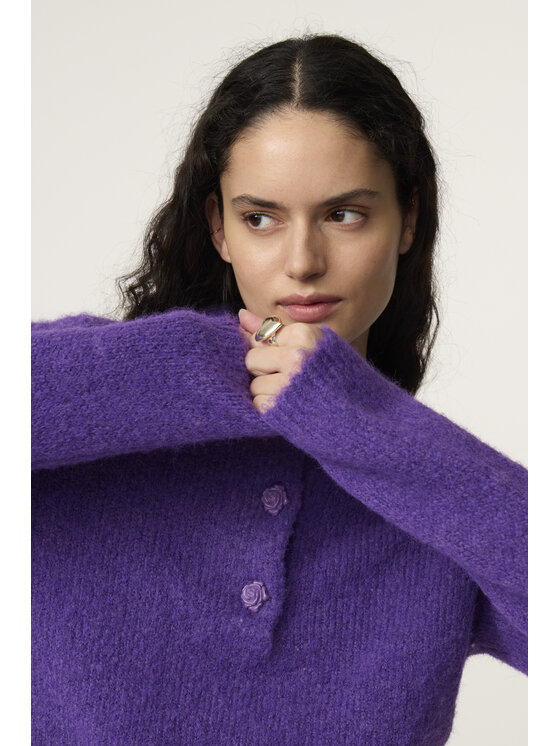 Fabienne Chapot Fabienne Chapot Sweter 6755-1857-177 Fioletowy Regular Fit