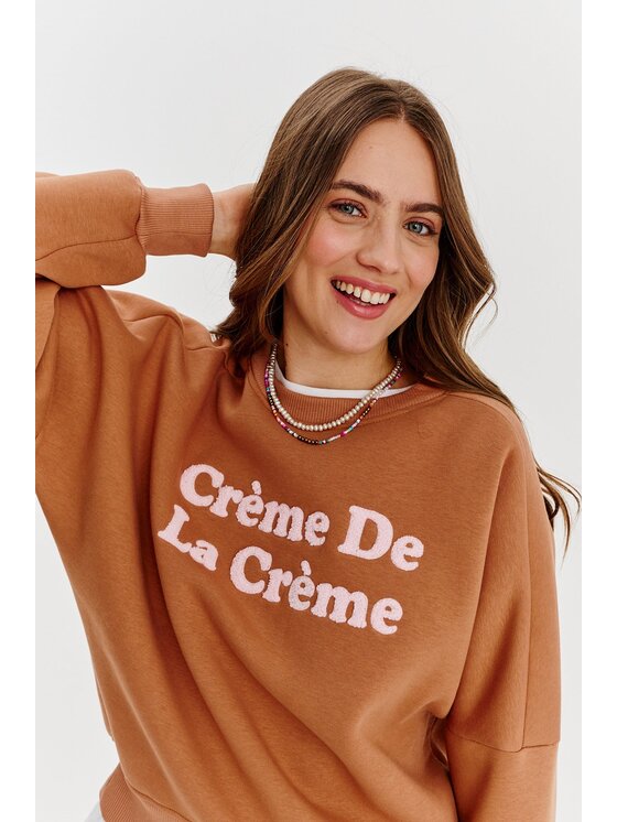 NAOKO NAOKO Bluza Creme De La Creme Brązowy Regular Fit