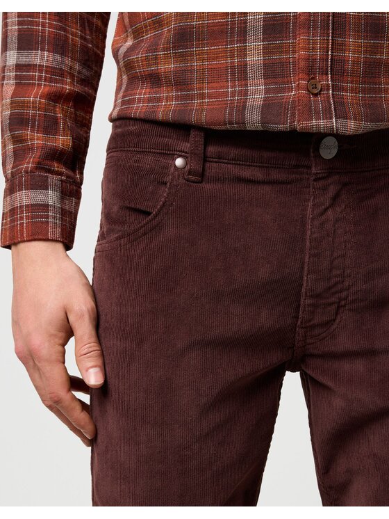 Wrangler Wrangler Spodnie materiałowe GREENSBORO Czerwony Straight Fit