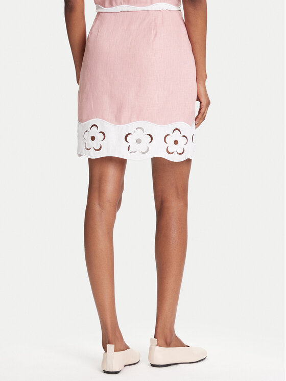 STAUD STAUD Spódnica mini Margaux R25S6138LN Różowy Regular Fit