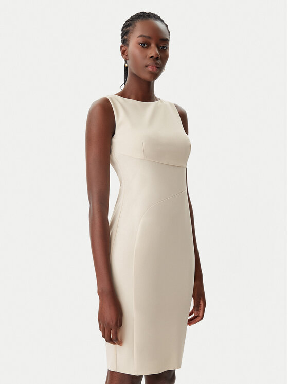 Rinascimento Rinascimento Abito da cocktail CFC0122877003 Beige Regular Fit