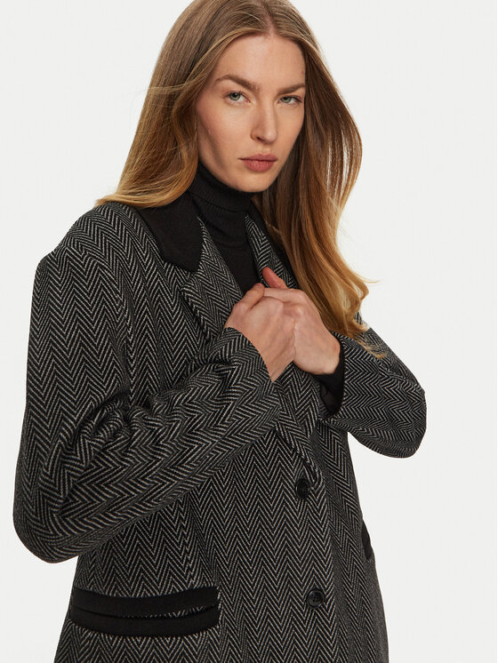 Haveone Haveone Marynarka JMY-M051 Czarny Regular Fit