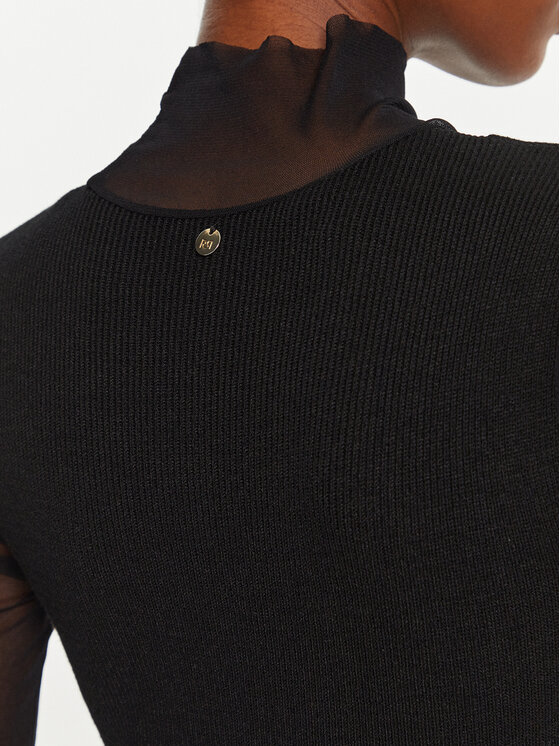 Rinascimento Rinascimento Kootud kleit CFM0011619003 Must Slim Fit