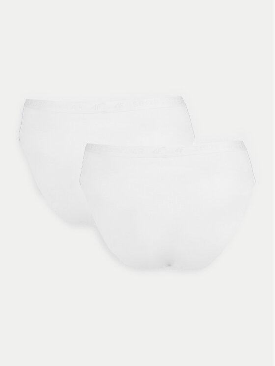 4F 4F Set di 2 culotte classiche 4FWMM00UPTSF025 Bianco