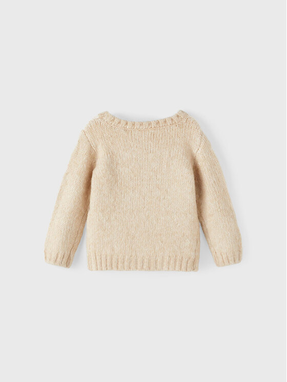 NAME IT NAME IT Sweter 13207086 Beżowy Regular Fit