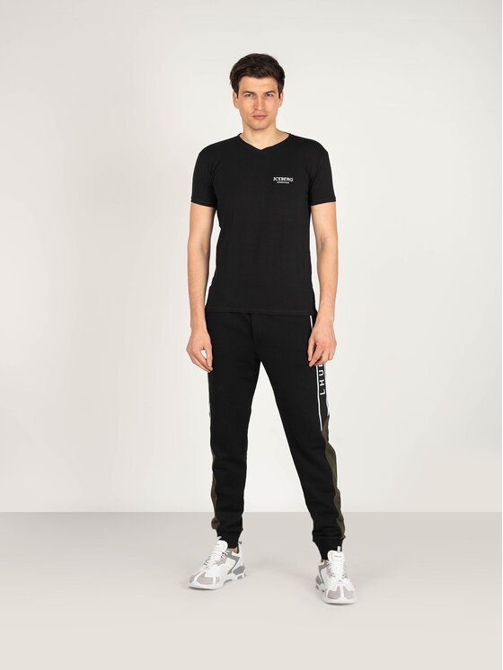 Iceberg Iceberg T-Shirt ICE1UTS02 Μαύρο Slim Fit