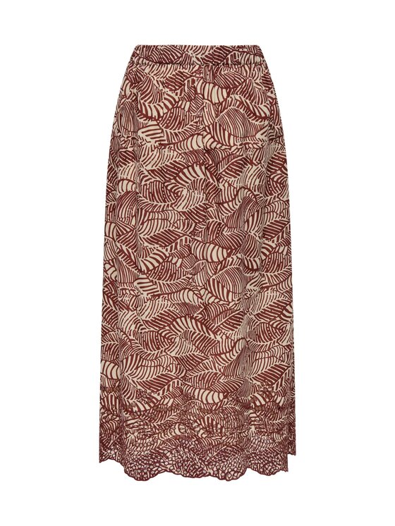 ONLY ONLY Φούστα midi Gonna onllou life emb long skirt Καφέ Regular Fit