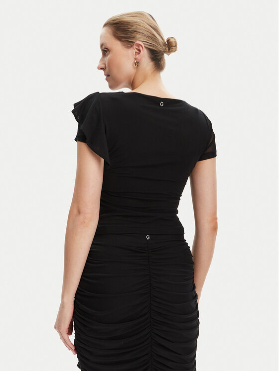 Guess Guess Μπλουζάκι W5YP08 KCZC2 Μαύρο Regular Fit