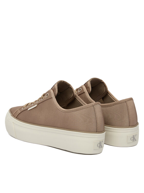 Calvin Klein Calvin Klein Sportcipők Vulc Flatform Lace Up Moire YW0YW02012 Barna