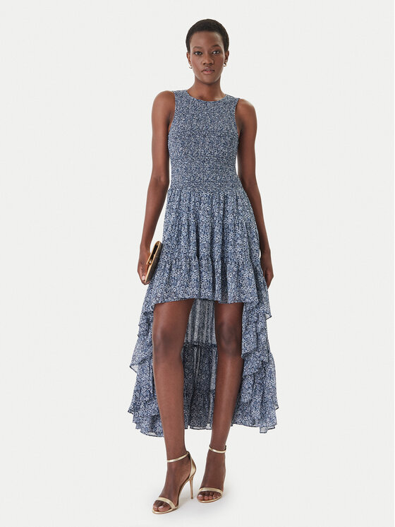 MICHAEL Michael Kors MICHAEL Michael Kors Ljetna haljina MS6836FKMN Tamnoplava Regular Fit