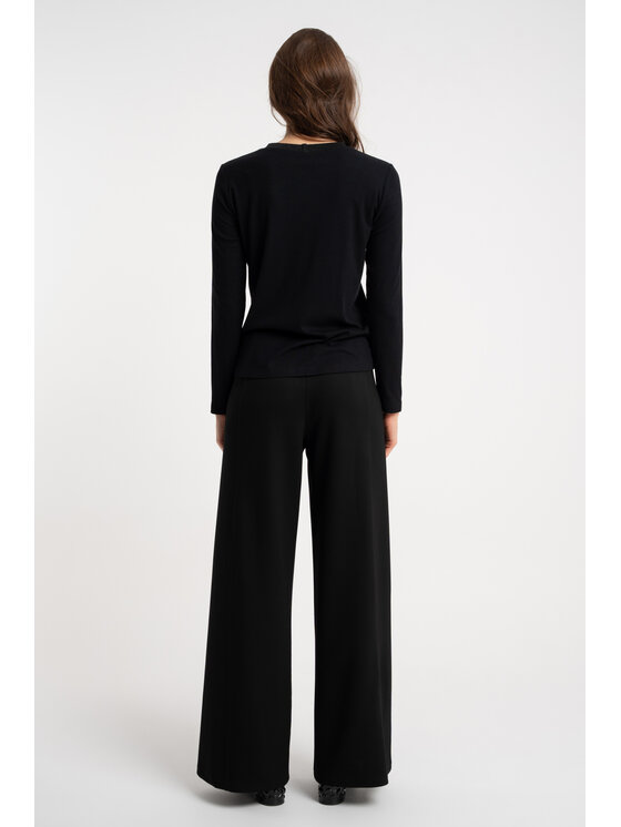 CLICK CLICK Bluzka 10-6962 Czarny Fitted Fit